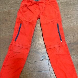 Mini Boden size 8 Dark Orange zip off Cargo Pants